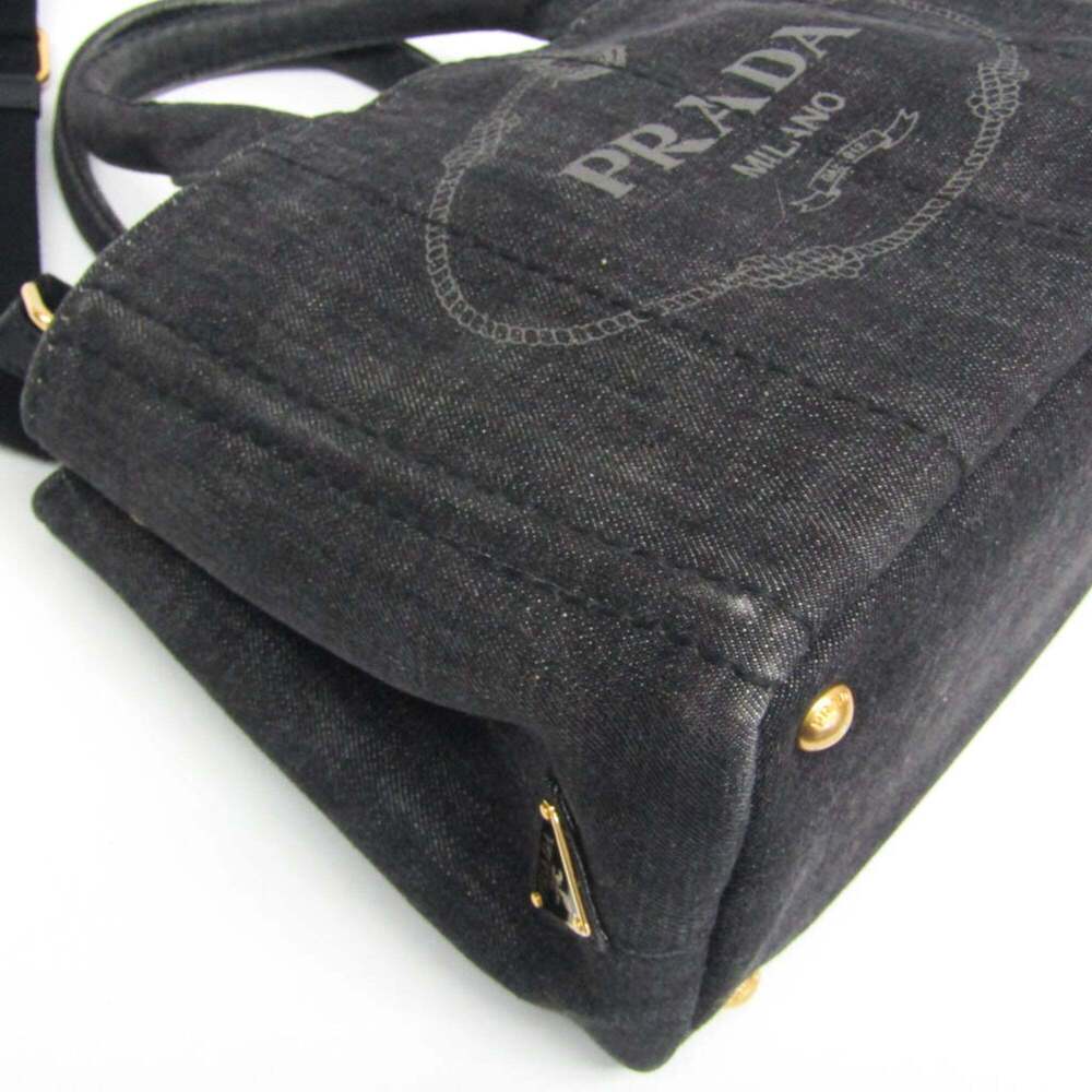 PRADA Black Canvas Shoulder Bag - Picture 7 of 16